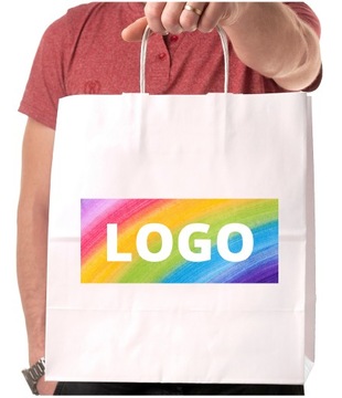 TORBY z WŁASNYM NADRUKIEM kolor LOGO a3 BIAŁE 500x