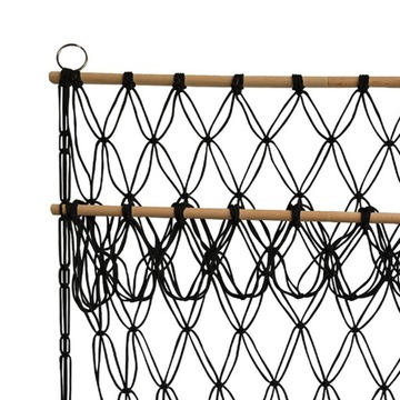 Pluszaki Hamak siatkowy Boho Organizer do pokoju zabaw Home czarny
