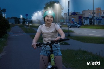 OPASKA NA GŁOWĘ USZY DO BIEGANIA SPORTOWA TERMOAKTYWNA Z LAMPKĄ+LED BUT
