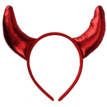 ZESTAW OZDOBA na HALLOWEEN OPASKA ROGI DIABŁA, OGON, MUSZKA