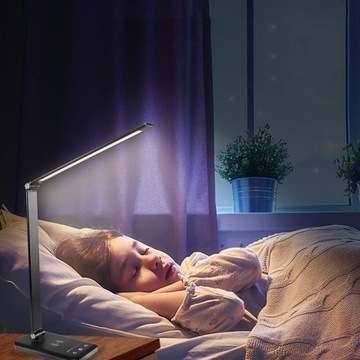 НАСТОЛЬНАЯ СВЕТОДИОДНАЯ ЛАМПА С БЕСПРОВОДНОЙ ЗАРЯДКОЙ ПОРТ USB ДЛЯ ЗАРЯДКИ 600 ЛМ