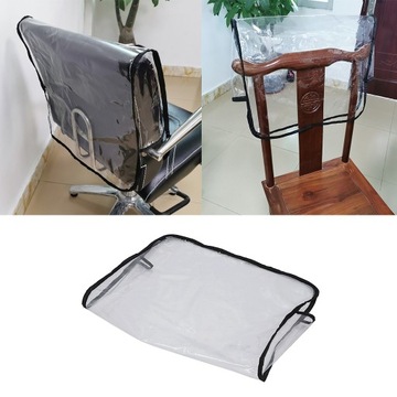 48x43cm Barber Beauty Salon Chair Pokrowiec ochronny Vinyl Square, tył 4SZT