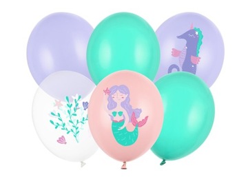 Balony 30cm Morski Świat 6 Sztuk Party