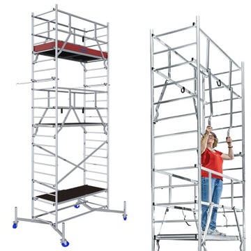 KRAUSE ClimTec rusztowanie 7m + Rolki 125mm 710710