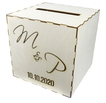 PUDEŁKO KOPERTY DREWNIANE DIY Personalizowane Wz16