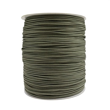 Markowy oliwkowy khaki SZNUREK do rolet plis DIY 2,5mm pleciony 400m Rolka