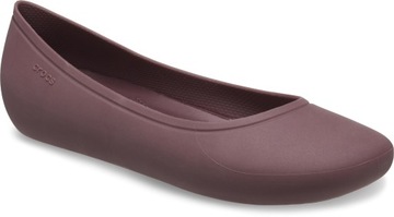 CROCS LEKKIE BALERINY BROOKLYN FLAT BRĄZOWE KLASYCZNE W10 41-42 41,5