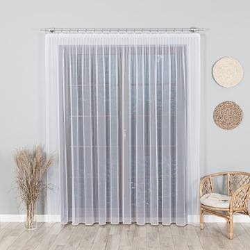 ГОТОВАЯ ШТОРА БЕЛАЯ ШТОРА БЕЗ ГЛАЖЕНИЯ ГРЕЧЕСКИЙ ТЮЛЬ С ПОВОРОДОМ 200х240