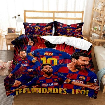 ZESTAW POŚCIELI LIONEL MESSI 3D MIĘKKI CHŁOPIEC POSZEWKA 160x200