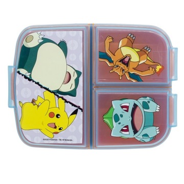 ŚNIADANIÓWKA trzykomorowa lunchbox POKEMON