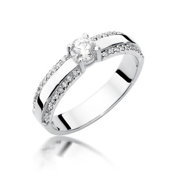 Pierścionek W-356 0,45ct brylanty białe złoto 585