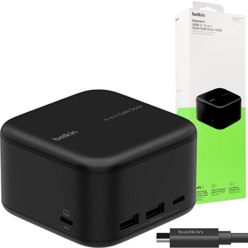 Belkin Hub USB-C do laptopa, INC018vf, 4K HDMI, 5 Gbps, USB-A, 130W GaN