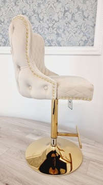 Hoker Diamont Chesterfield pikowany kołatka / GOLD krem
