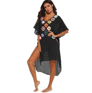 ПЛЯЖНАЯ ТУНИКА, ВОЗДУШНАЯ, СВОБОДНАЯ, КЕПКА БОХО ПАРЕО