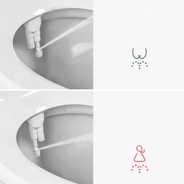 БИДЕ С СИДЕНЬЕМ ДЛЯ УНИТАЗА ДВОЙНАЯ НАСАДКА ДУШ САМООЧИЩАЮЩИЙСЯ