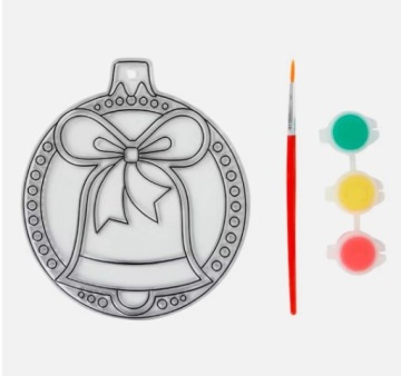 Роспись фенечки, кулона на елку, витраж + краски