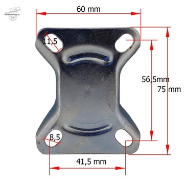 KOMPLET 4 SZT. KÓŁ fi 75 wózek regał 23STGU75
