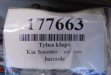 KIA SORENTO I ZADNÍ VÍKO KUFRU Z SKLO (OKNO)