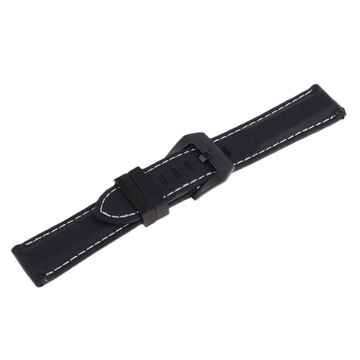 Сменные силиконовые спортивные дайверские часы, черные 22 мм 24 мм 22 мм с черной пряжкой