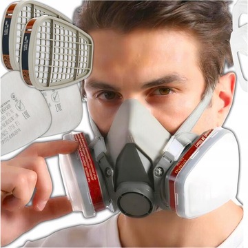 НАБОР ПОЛУМАСКИ PAINT MASK 6200 ПОЛНАЯ ПРОТИВ ПЫЛЕ + ФИЛЬТРЫ