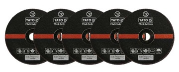 TARCZE DO CIĘCIA METALU 75X2X9,5 MM 5 SZTUK YATO