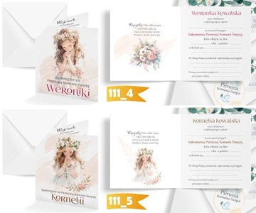 ПРИГЛАШЕНИЯ ДЛЯ ДЕВОЧКИ И МАЛЬЧИКА + КОНВЕРТ [111_3]