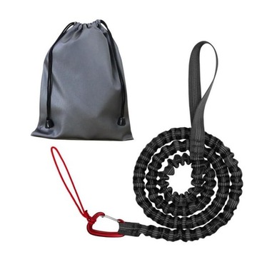 ТРОС ДЛЯ БУКСИРОВКИ ВЕЛОСИПЕДА БУКСИРОВОЧНЫЙ РЕМНЬ 3М ГИБКИЙ ПРОЧНЫЙ ЧЕРНЫЙ