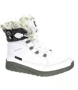 Białe śniegowce damskie dziecięce buty zimowe wodoodporne softshell ROZ. 35