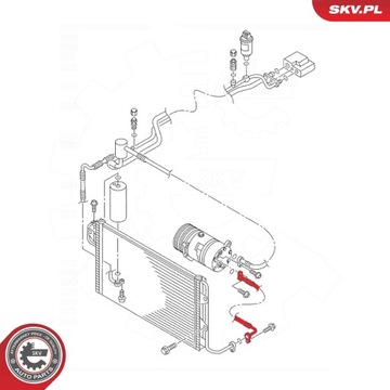 ESEN SKV 43SKV558 PŘÍVOD WYSOKIEGO/NISKIEGO TLAKU KLIMATIZACE