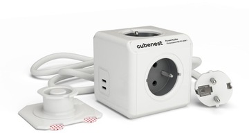 Cubenest PowerCube Extended USB C+C PD 35 Вт 1,5 м Серый