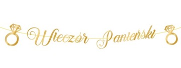 Baner Wieczór Panieński Bride to Be Złoty 1,5 m