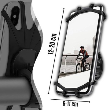 ПРОЧНЫЙ ВЕЛОСИПЕДНЫЙ ДЕРЖАТЕЛЬ ДЛЯ ТЕЛЕФОНА, ВЕЛОСИПЕДНОГО РУЛЯ, СИЛИКОНОВЫЙ, РЕГУЛИРУЕМЫЙ