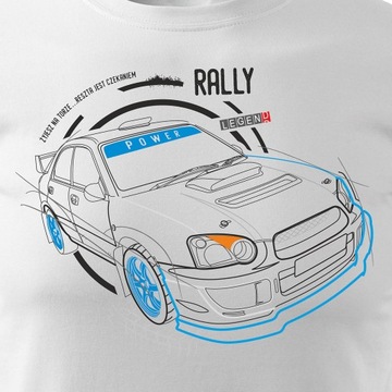 Koszulka z samochodem Subaru Impreza WRX rajdowa na prezent