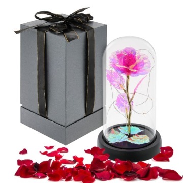 WIECZNA RÓŻA W SZKLE ŚWIECĄCA LED PREZENT PUDEŁKO.