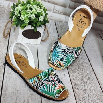 РАЗНОЦВЕТНЫЕ ИСПАНСКИЕ ЖЕНСКИЕ САНДАЛИИ AVARCASY - размер 38