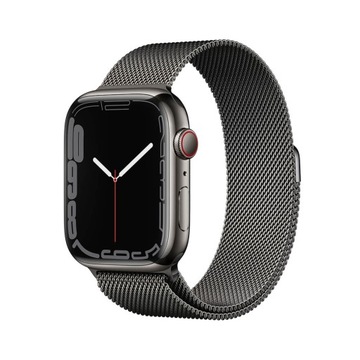 Smartwatch Apple Watch series 7 GPS + Cellular 45mm stal grafit bransoleta