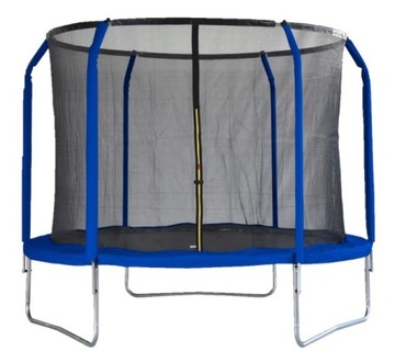 TRAMPOLINA Z SIATKĄ OGRODOWA DLA DZIECI BEZPIECZNA 10FT GRANATOWA