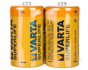 Оловянно-угольная батарея Упаковка R20 - 2 шт.