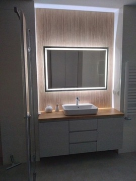 ЗЕРКАЛО ДЛЯ ВАННОЙ 80x60 С ПОДСВЕТКОЙ, УЗОРЫ С ПОДСВЕТКОЙ