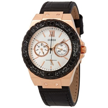 GUESS W0775L9 ZEGAREK DAMSKI CZARNO ZŁOTY PŻC