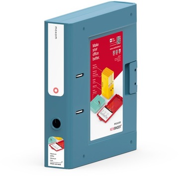 MOXOM - Segregator plastikowy A4 - NewBinder - szeroki 70 mm - niebieski