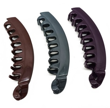 ZESTAW 3 SPINEK DO WŁOSÓW KOKA BANAN SHOGUN KLAMRA