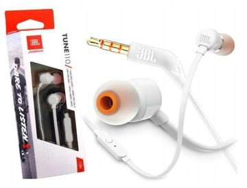 SŁUCHAWKI UNIWERSALNE JBL BY HARMAN T110 PURE BASS