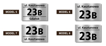 Таблица таблицы номеров дома 30x20 alu