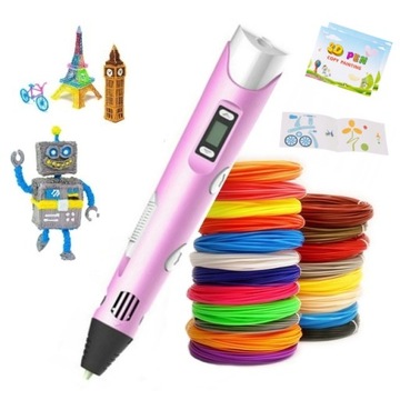 НОВЕЙШИЙ 3D-ПРИНТЕР С ШАРИКОВОЙ РУЧКОЙ, 300 М КАРТРИДЖЕЙ + ТРАФЕТ, 3D ПОКОЛЕНИЕ