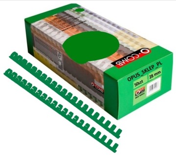 Grzbiety do bindowania do 270ark 28mm /50 zielone
