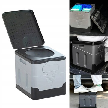 Портативный складной унитаз Porta Potty Bucket