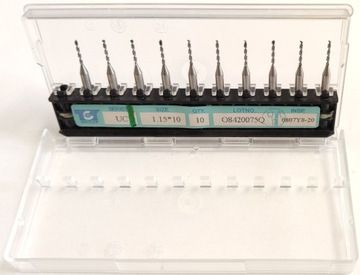 Wiertła kręte pełnowęglikowe 1,15mm PCB 3,175mm