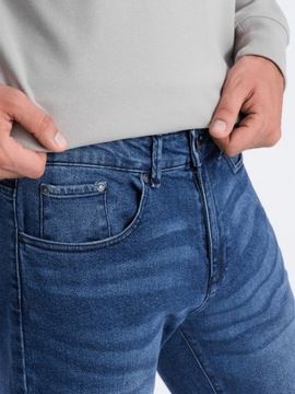 Spodnie męskie jeansowe SLIM FIT niebieskie V3 OM-PADP-0110 XXL