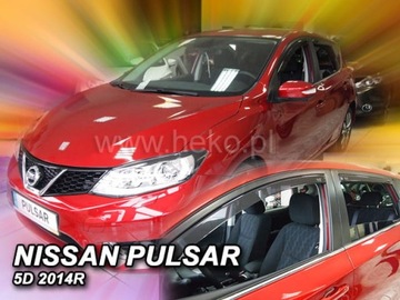 Owiewki szyb HEKO NISSAN PULSAR 5D 2014-2018 prz/t